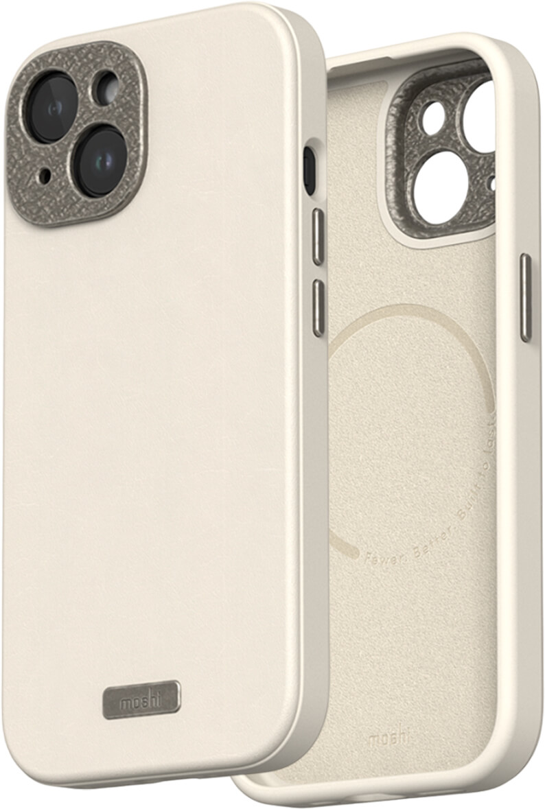 Чохол-накладка Moshi Napa Slim Hardshell Case Eggnog White для iPhone 15